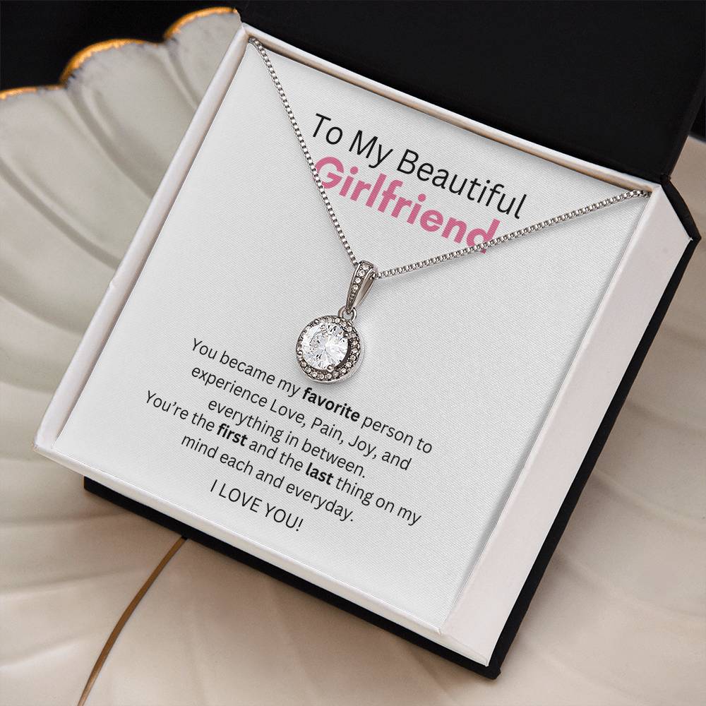 To my Girlfriend pendant necklace, gifts for girlfriend from boyfriend