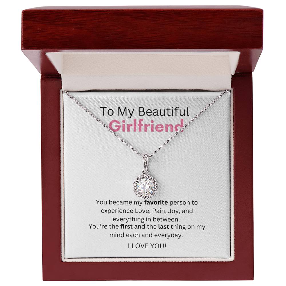 To my Girlfriend pendant necklace, gifts for girlfriend from boyfriend