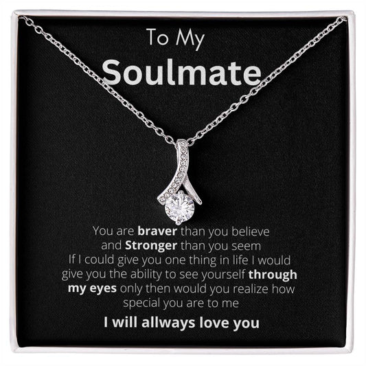 To my soulmate necklace, from husband gifts for her necklace pendant necklace